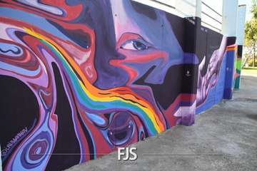 Mural contra la intolerancia en Telde/TA y Francisco Javier Santana.